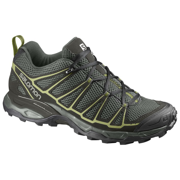 Salomon Singapore Mens Hiking Shoes - X ULTRA PRIME Olive/Black | 73625-HFEM